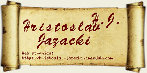 Hristoslav Jazački vizit kartica